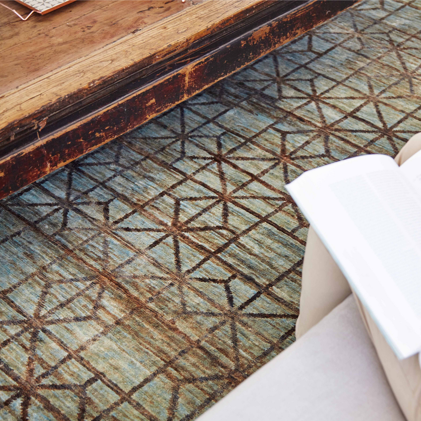 GAN Waterkeyn Rug, Aqua (sizes available)