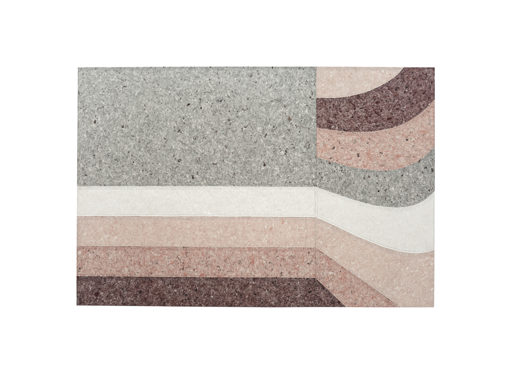 GAN Nuances Curve Rug, Burgundy 200x300