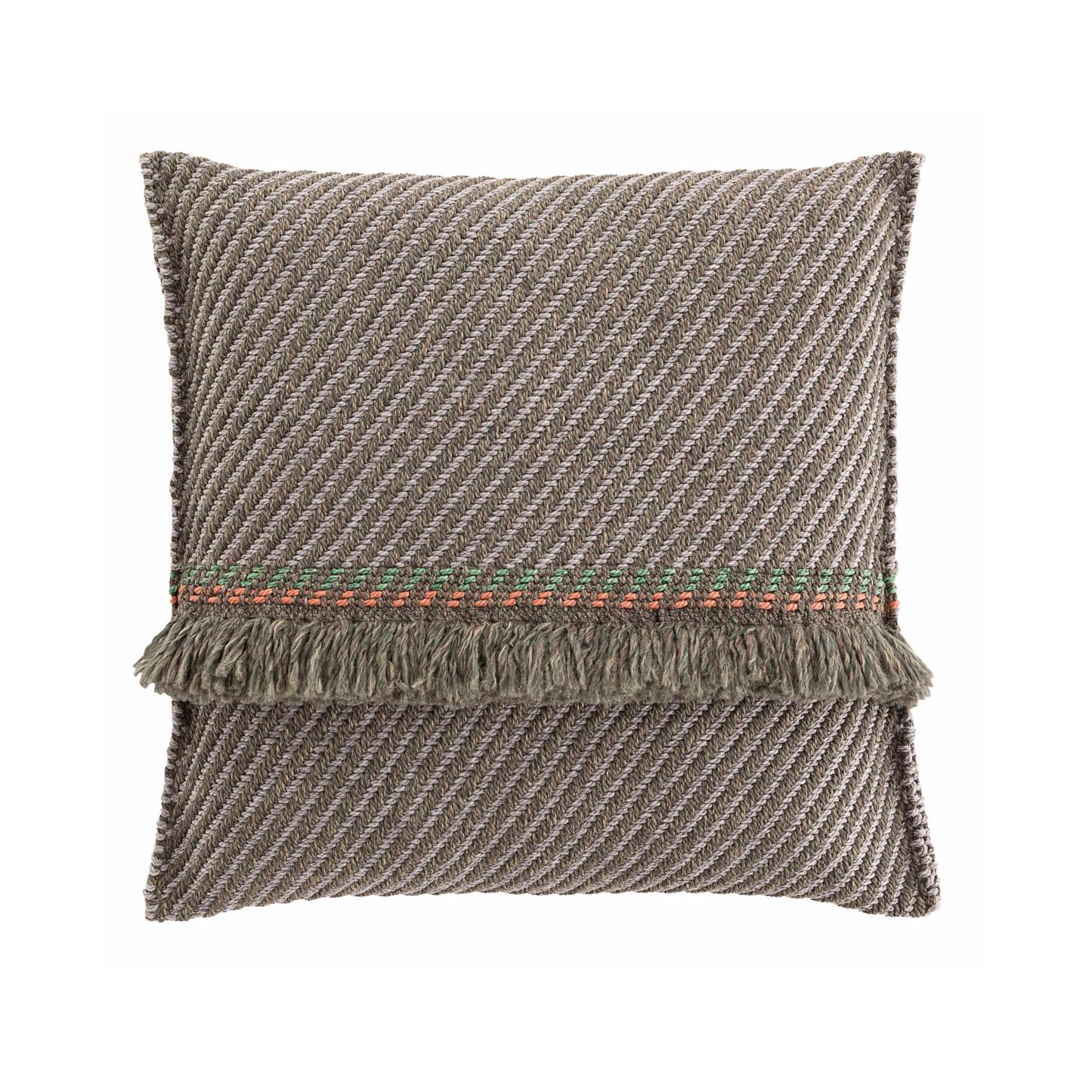 GAN Garden Layers PET Big Cushion, Diagonal Aloe-Opal