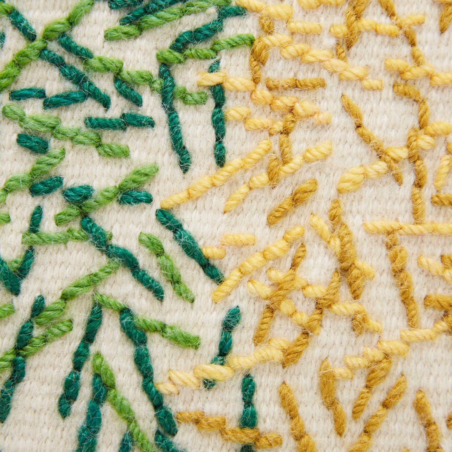 GAN Backstitch Calm Rug, Green