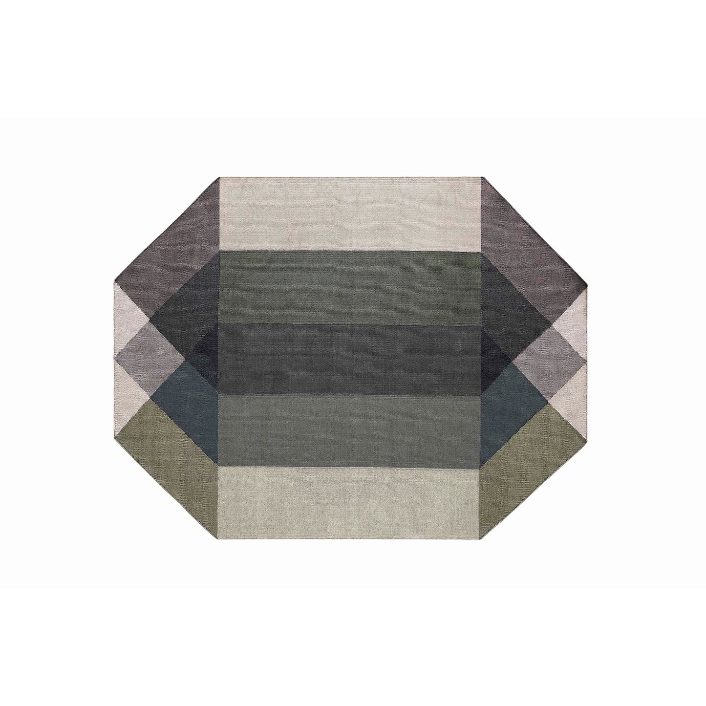 GAN Diamond Rug (Outdoor), Green-Grey