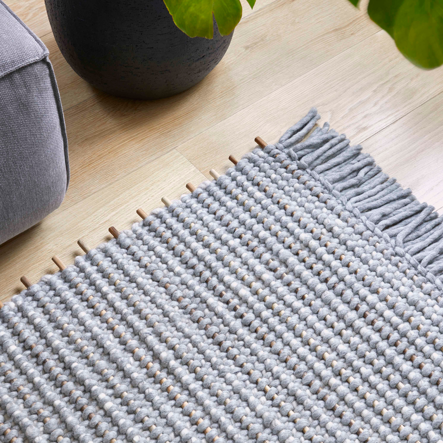 GAN GOZ Rug, Kiri (Light Grey) 206x300