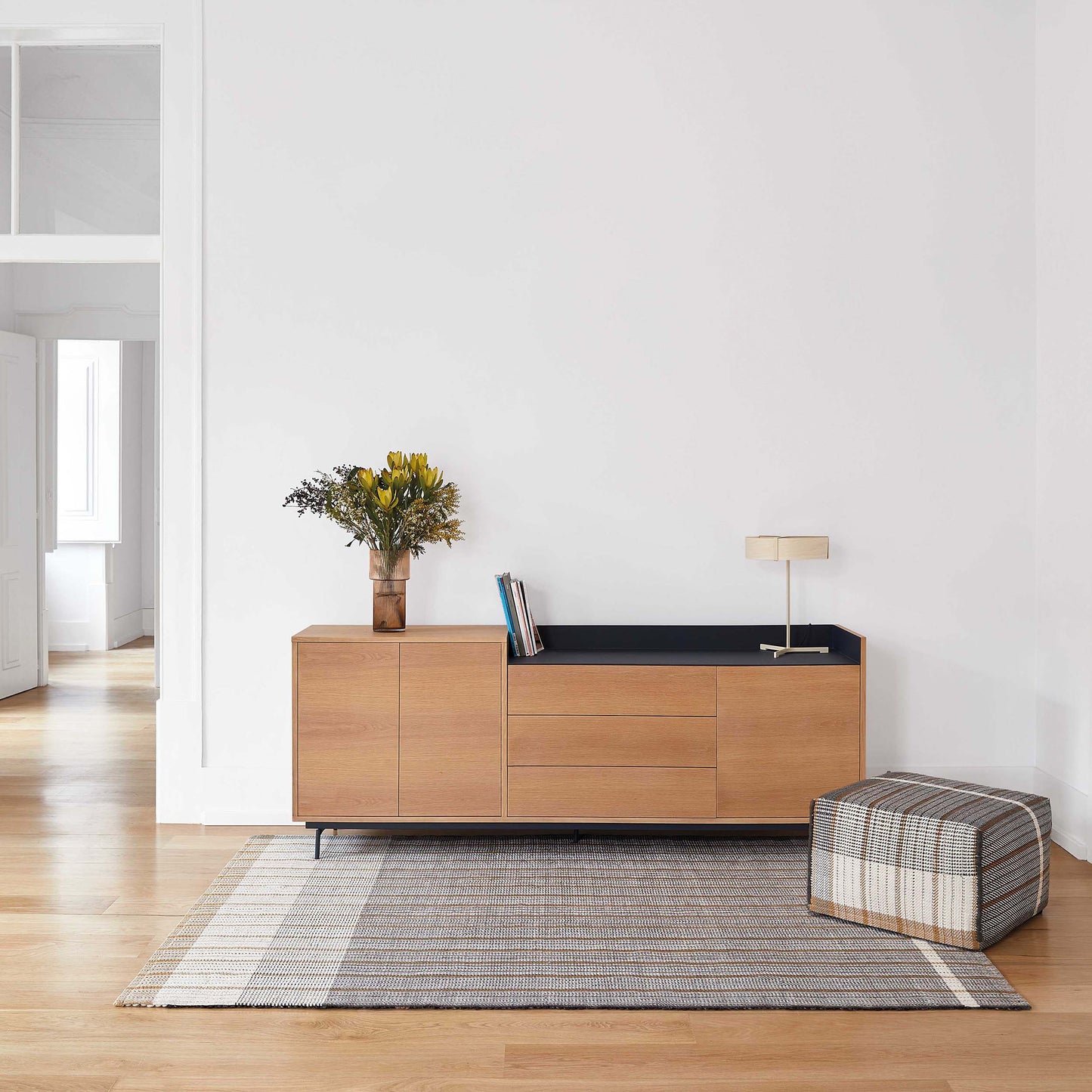 GAN Reversible Rug, Black 170x240