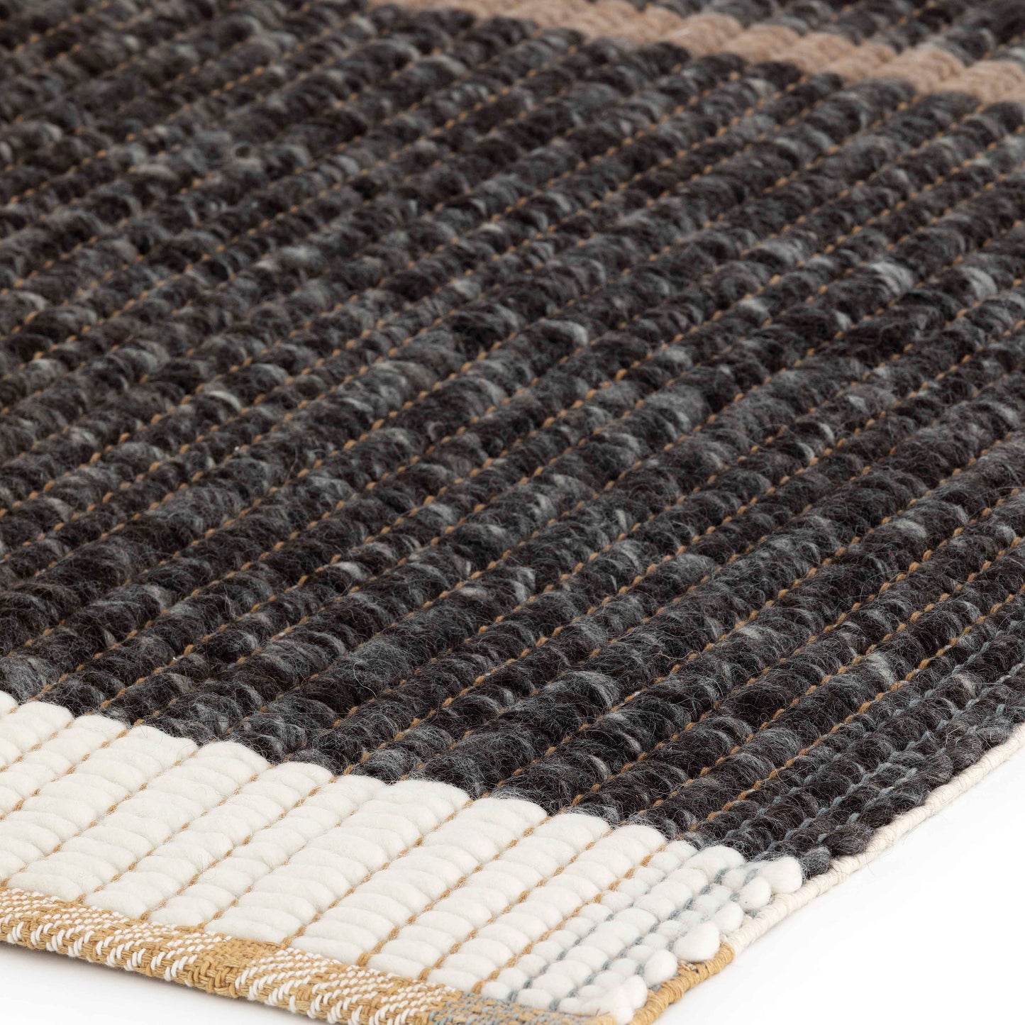 GAN Reversible Rug, Black 170x240