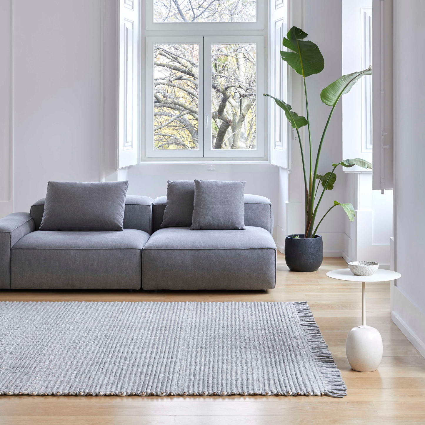 GAN GOZ Rug, Kiri (Light Grey) 206x300