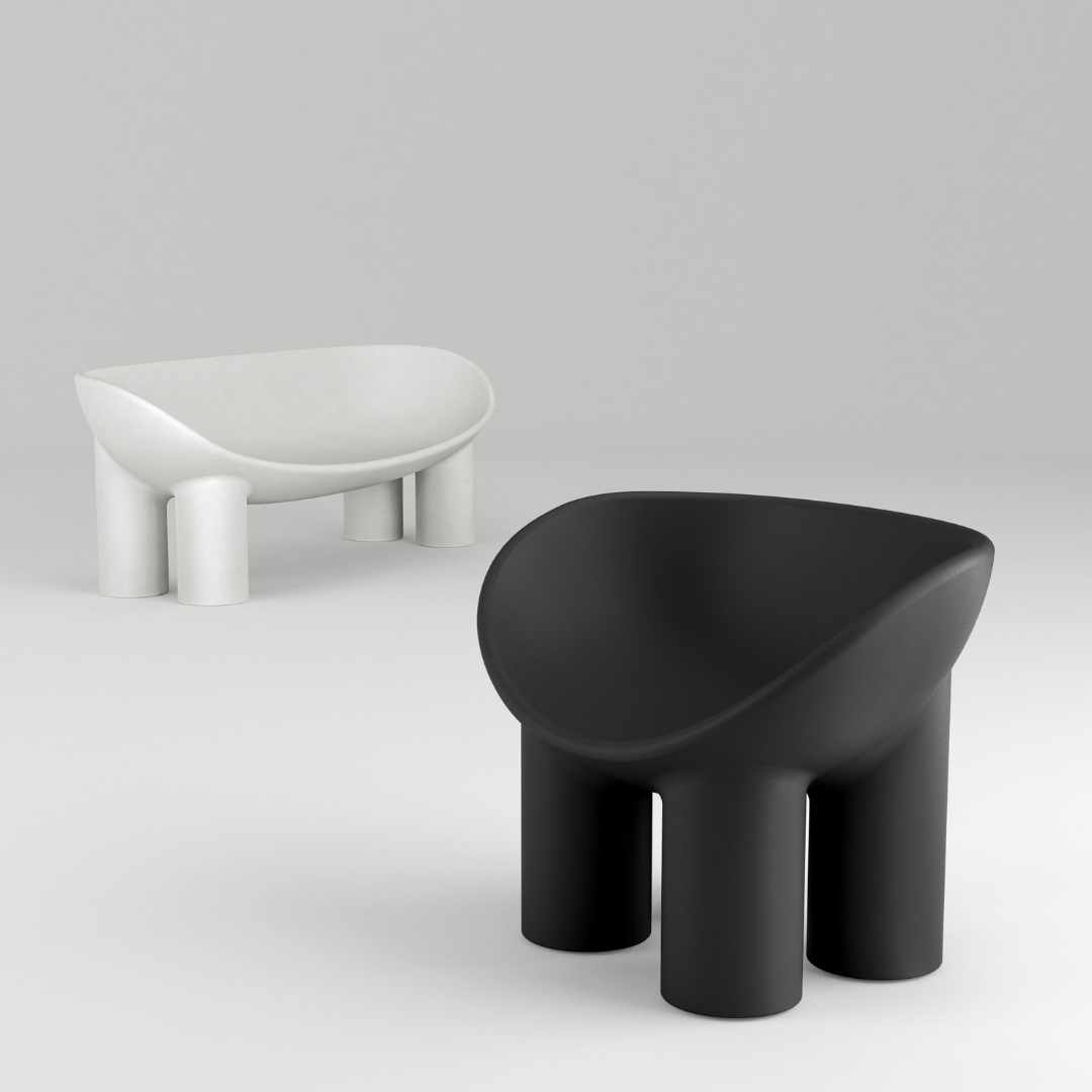 PRE-ORDER Charcoal Roly Poly Armchair by Faye Toogood for Driade