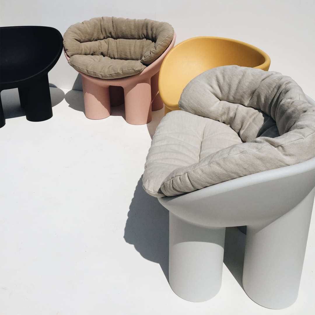 PRE-ORDER Concrete Roly Poly Armchair by Faye Toogood for Driade